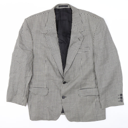 Pinstripe Men's Check Blazer, Grey, Size 40, Business Wear