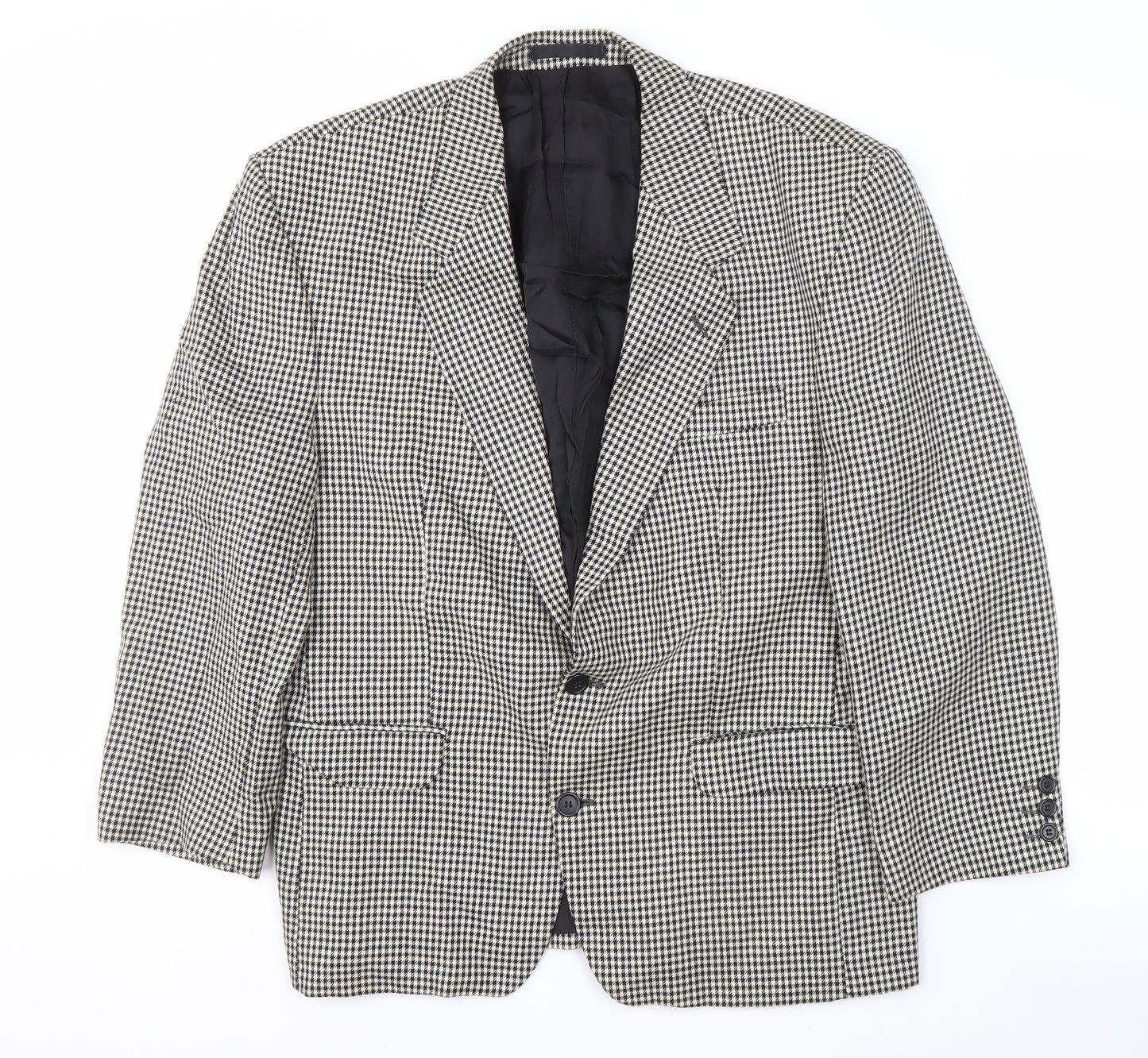 Pinstripe Men's Check Blazer, Grey, Size 40, Business Wear