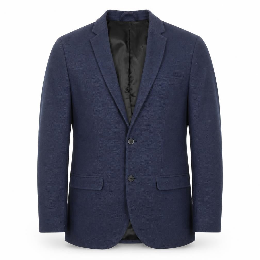 Front view of Jack & Jones Men's Blue Blazer, size UK 44, Formal Jacket