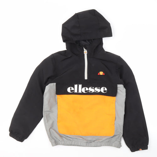 Ellesse Boys' Colourblock Jacket Black/Grey/Orange Size 10-11