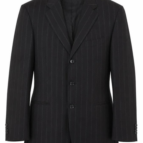 Pal Zileri Men's Black Striped Wool Blazer Size UK 42R
