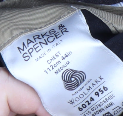 Marks and Spencer Men's Brown Wool Blazer Size 44R