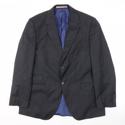 Howick Men's Grey Wool Blazer 42R Regular Fit