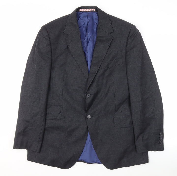 Howick Men's Grey Wool Blazer 42R Regular Fit