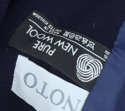 OLON Women's Blue Wool Overcoat Size 12