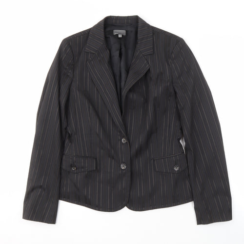 Mexx Women's Black Pinstripe Blazer UK Size 10