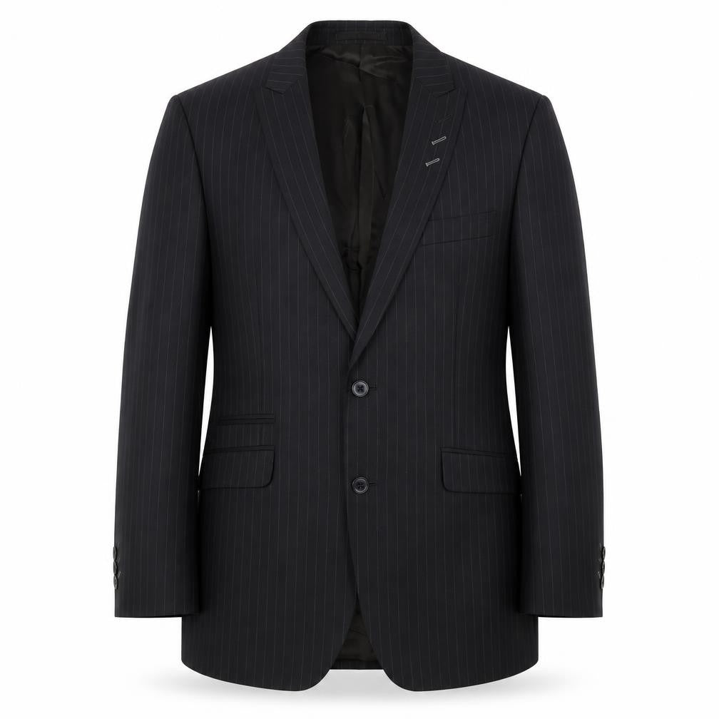 Front view of Limehaus Men's Blue Striped Blazer -, size 40R