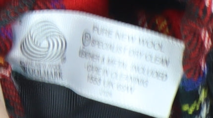 Highland Home Industries Scottish Red Pleated Wool Check Skirt for Girls 11-12 Years