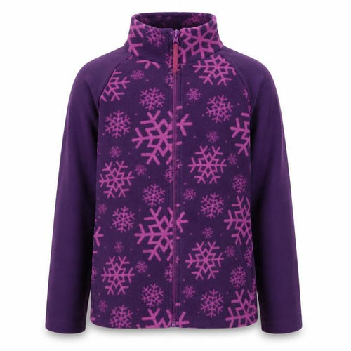 Mountain Warehouse Girls Purple Snowflake Fleece Jacket Size 9-10