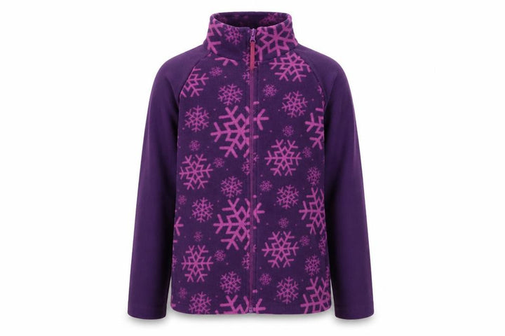 Mountain Warehouse Girls Purple Snowflake Fleece Jacket Size 9-10