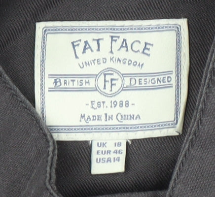 Fat Face Women's Grey Military Jacket Size 18