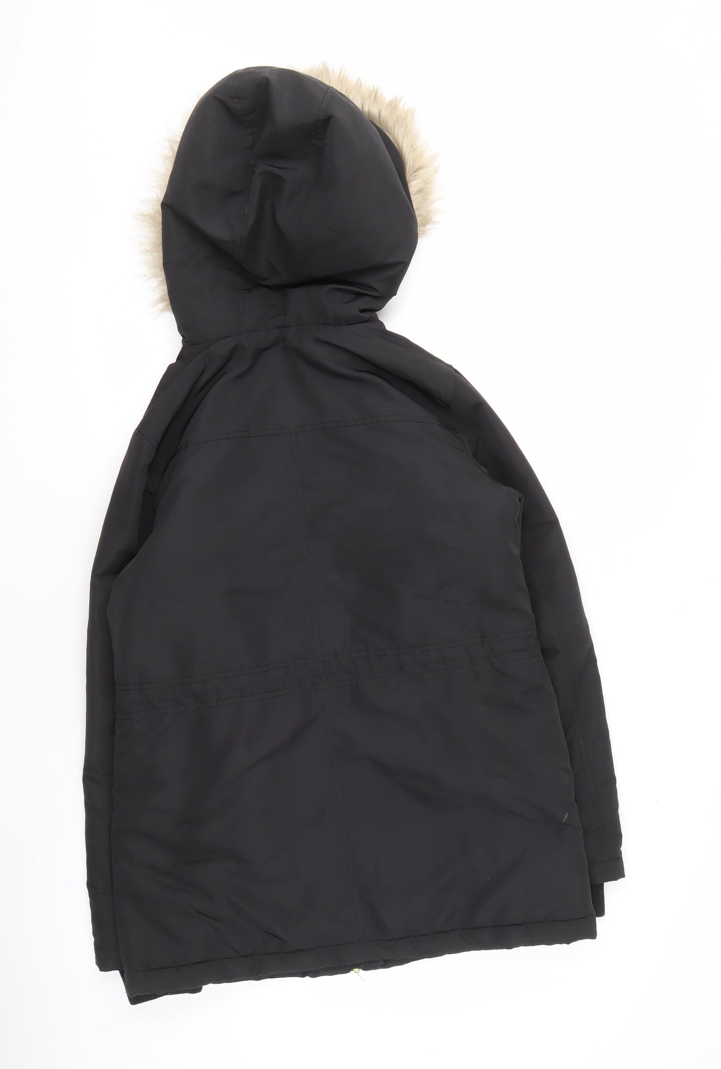 Oasis Women's Black Parka Coat XS, Winter Warmth