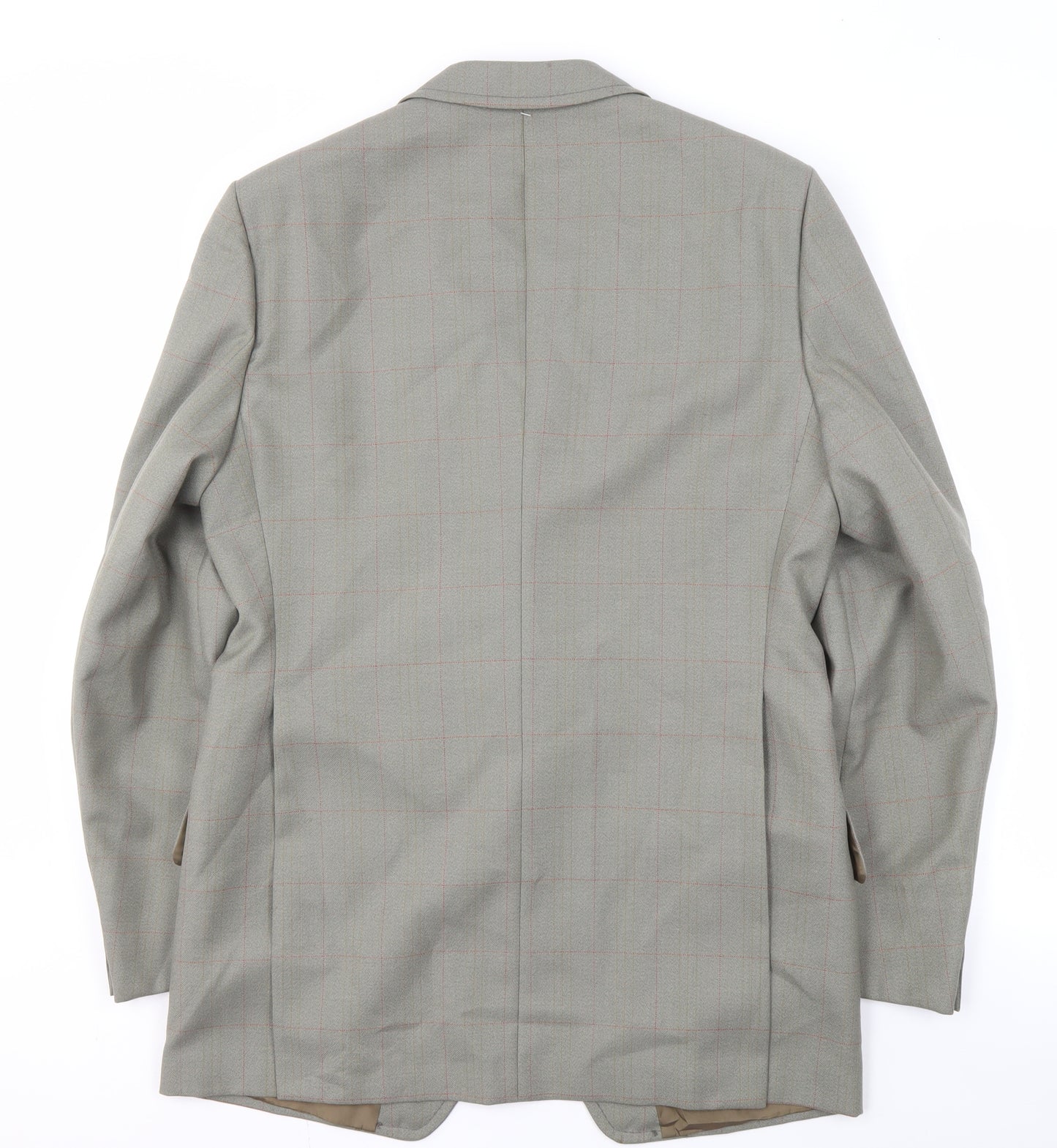 COES Men's Grey Check Blazer 42 Long Notch Lapel