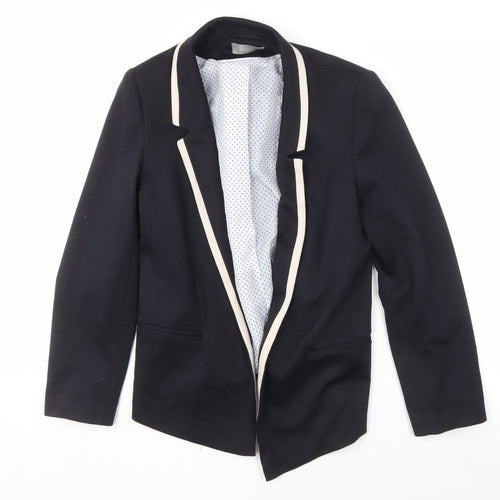 Wallis Women's Black Blazer, Size 12, Lined Notch Lapel