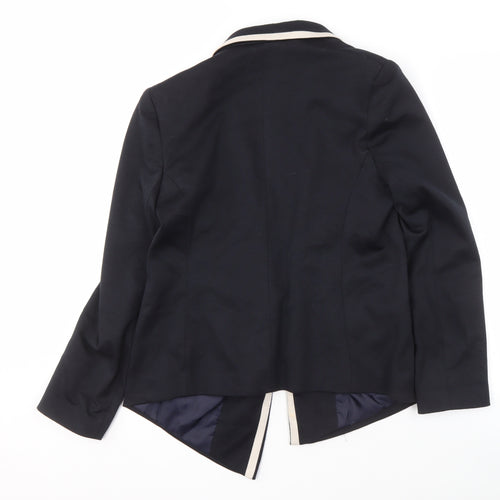 Wallis Women's Black Blazer, Size 12, Lined Notch Lapel