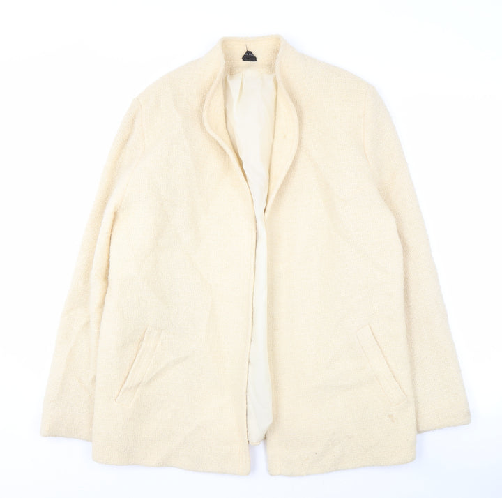 PAIGE Women's Ivory Wool Coat Size 16