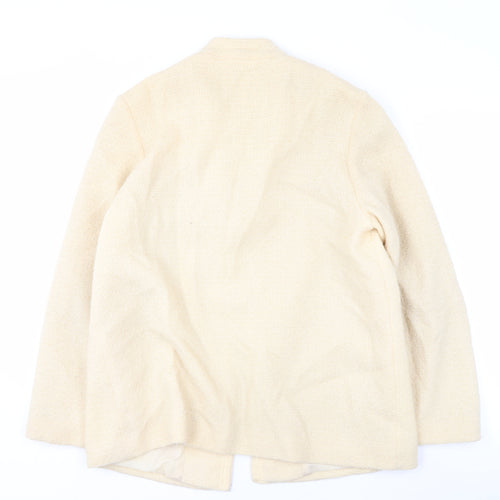 PAIGE Women's Ivory Wool Coat Size 16