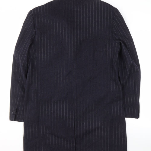 Parkes Men's Navy Striped Blazer, L, Long Formal Jacket