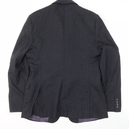 ONESIX5IVE Men's Grey Regular Blazer Size 44R