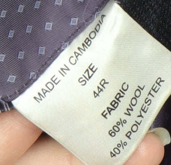 ONESIX5IVE Men's Grey Regular Blazer Size 44R