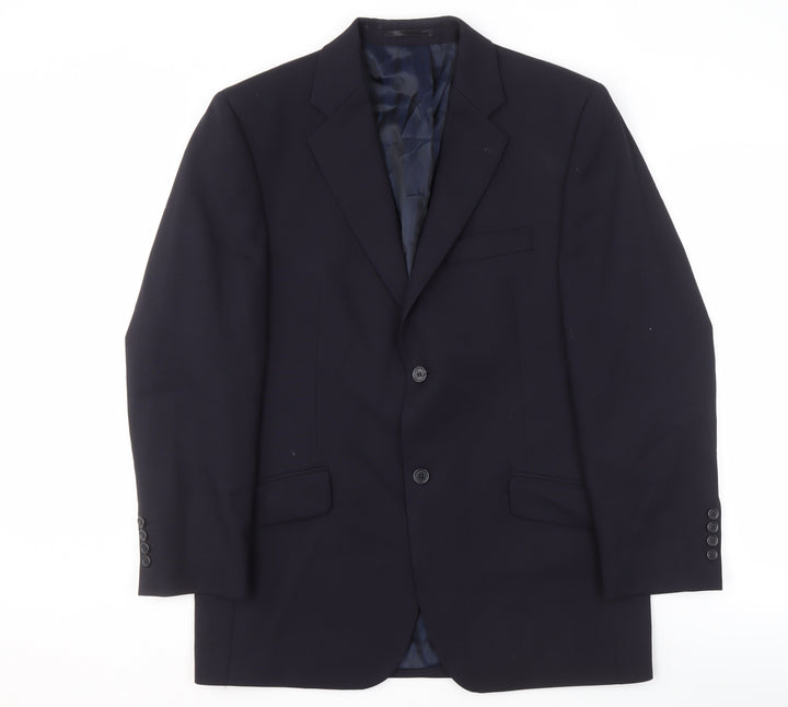 Daniel Hechter Men's Blue Wool Blazer, Size 40S Formal