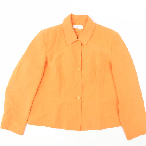 Wallis Women's Orange Suit Jacket Size 14 Petites
