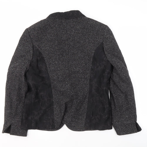 Marcona Women's Black Blazer Size 12, Three-Button, Notch Lapel