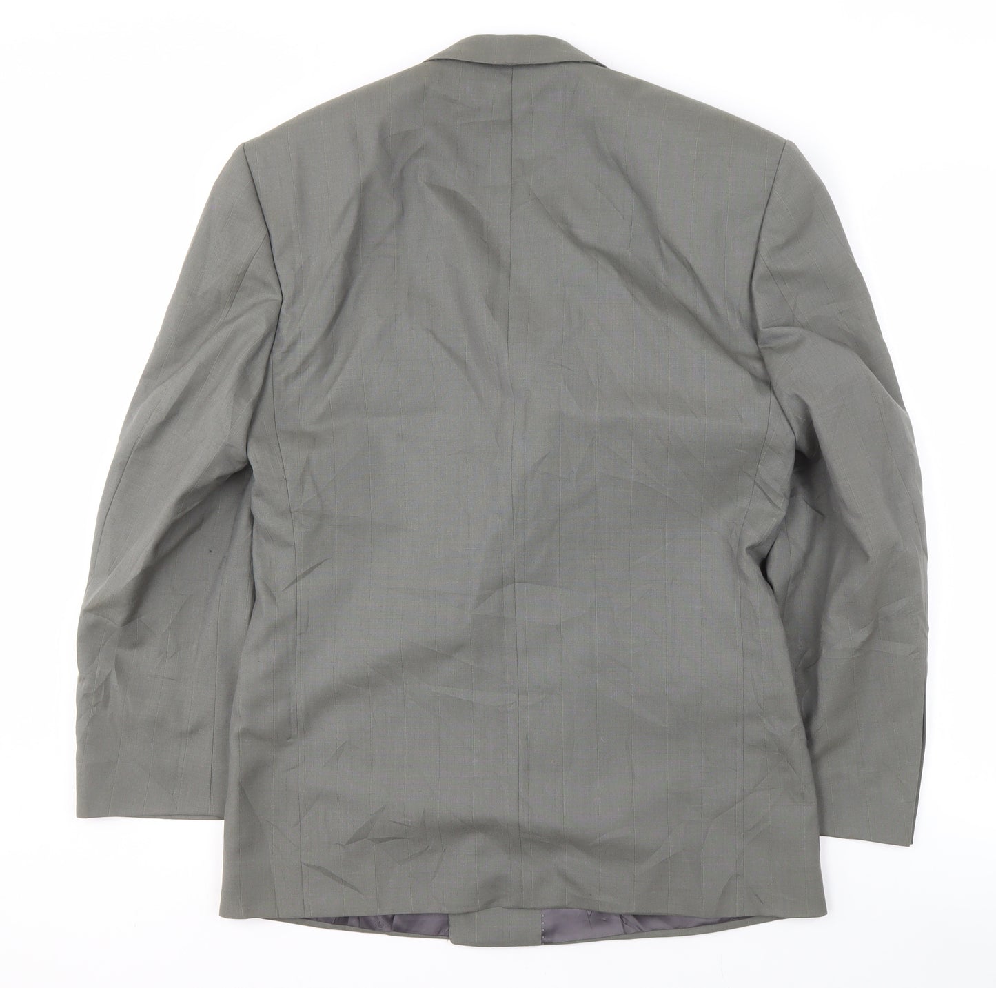 Van Gils Men's Grey Double-Breasted Blazer Size 46