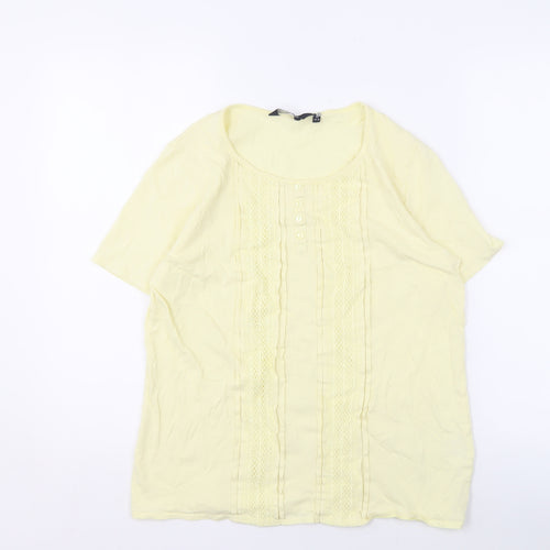 ISLE Essentials Women's Yellow Blouse, Size 14, Cotton