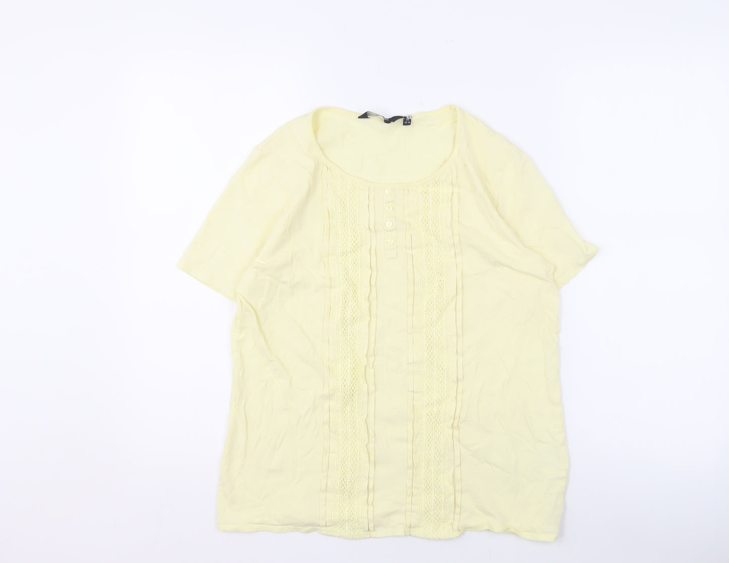 ISLE Essentials Women's Yellow Blouse, Size 14, Cotton
