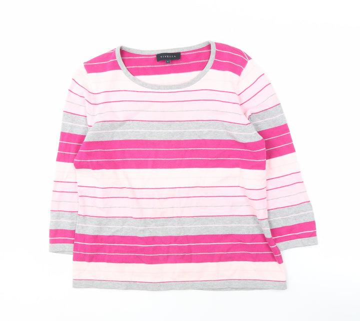 Viyella Women's Multicoloured Striped Pullover L