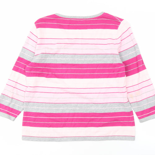Viyella Women's Multicoloured Striped Pullover L