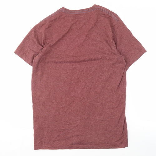 Weird Fish Men's Red Graphic Print T-Shirt - Small