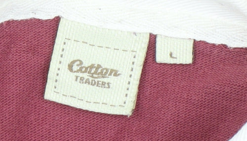 Cotton Traders Mens Red Polo Shirt L Casual Wear