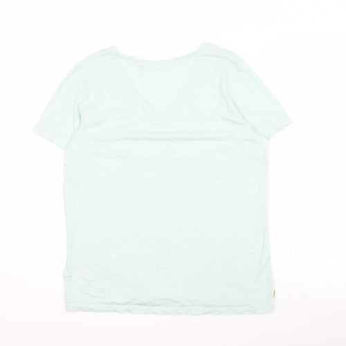 Superdry Women’s Green V-Neck T-Shirt Size 14
