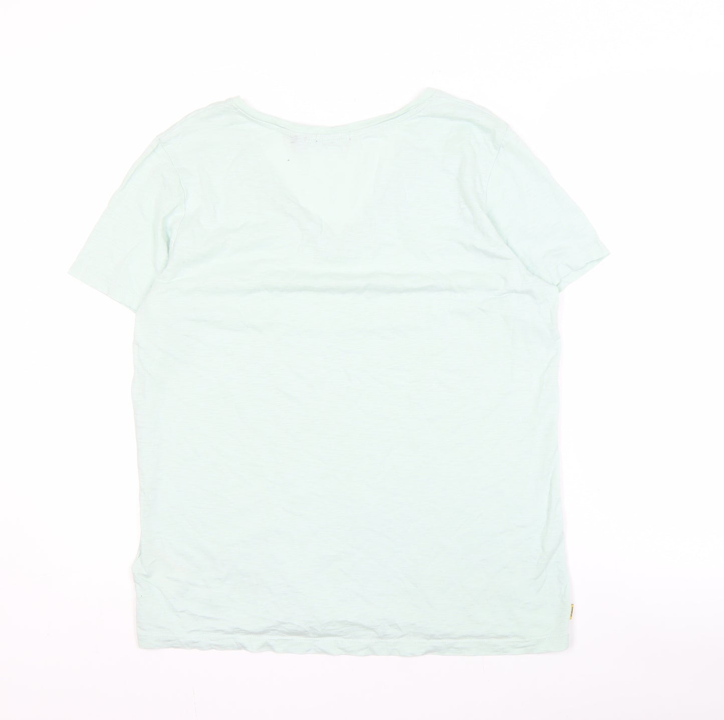 Superdry Women’s Green V-Neck T-Shirt Size 14