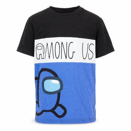 Among Us Boys T-Shirt, Black & Blue, 11-12 Years, Graphic Print