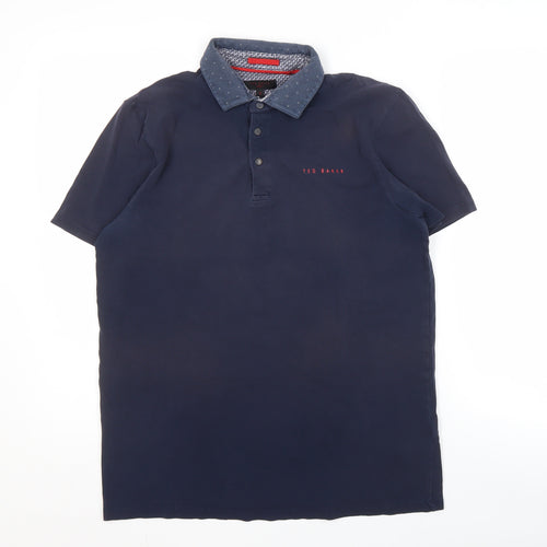 Ted Baker Men Polo Shirt Blue Golf Style M