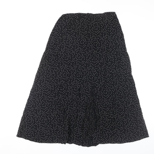 New Look Women's Black Polka Dot A-Line Midi Skirt