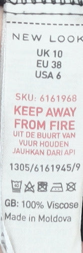 New Look Women's Black Polka Dot A-Line Midi Skirt