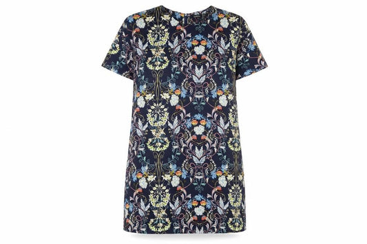 Front view of Boohoo Women's Multicoloured Floral Dress, size 12