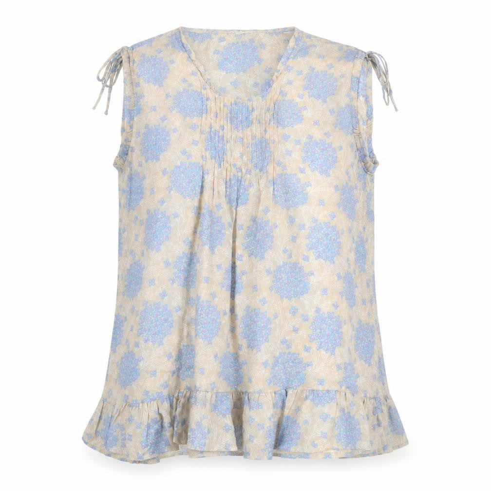 Front view of Next Women's Beige Floral Tunic Blouse, size 14
