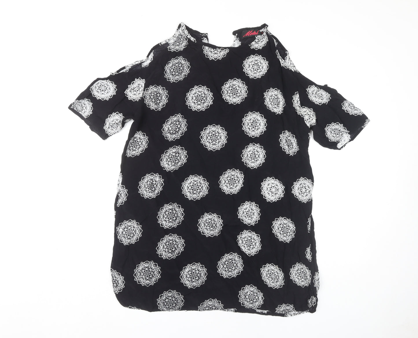 Motel Women's Black Embroidered Dress Medium