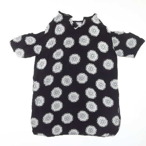 Motel Women's Black Embroidered Dress Medium