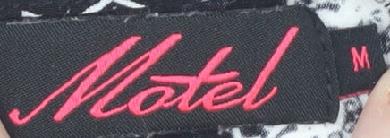 Motel Women's Black Embroidered Dress Medium