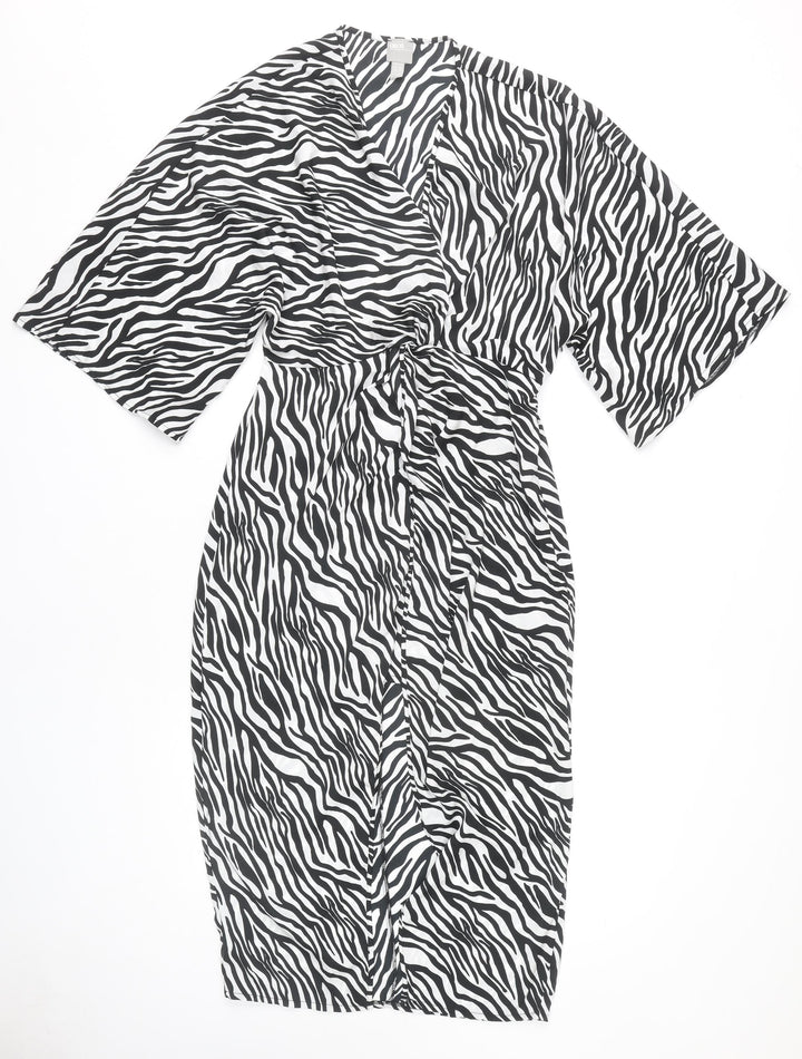 ASOS Women's Multicoloured Zebra Print Dress Size 12