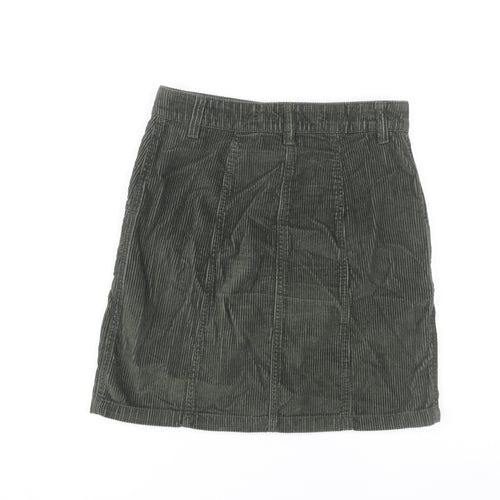 Next Women’s Green Corduroy Skirt Size 6 with Pockets