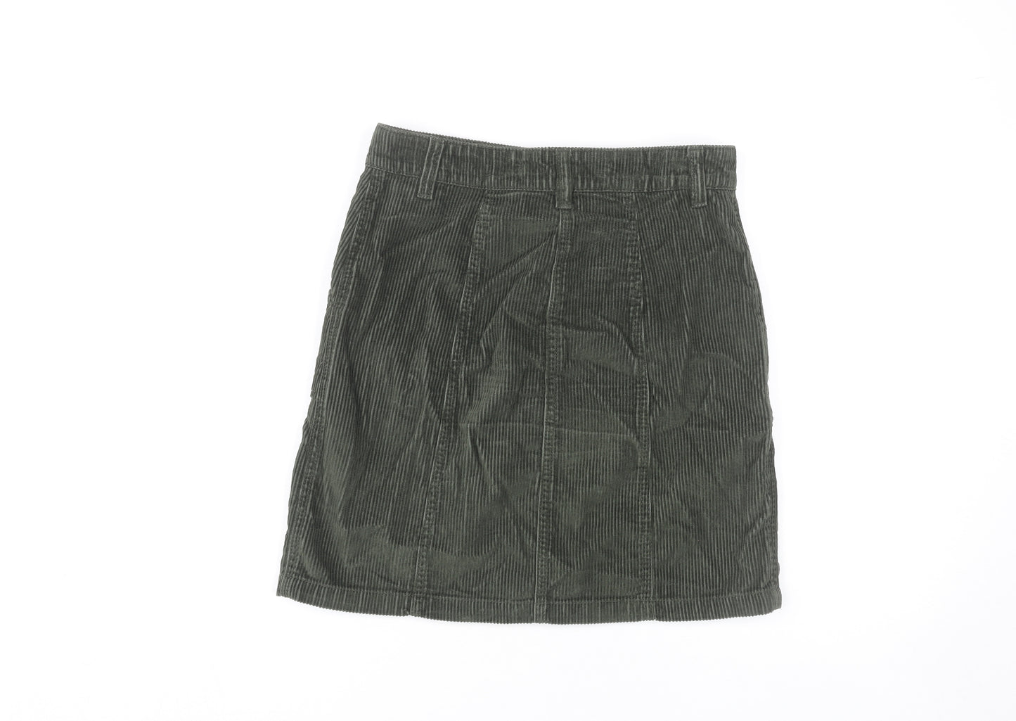 Next Women’s Green Corduroy Skirt Size 6 with Pockets