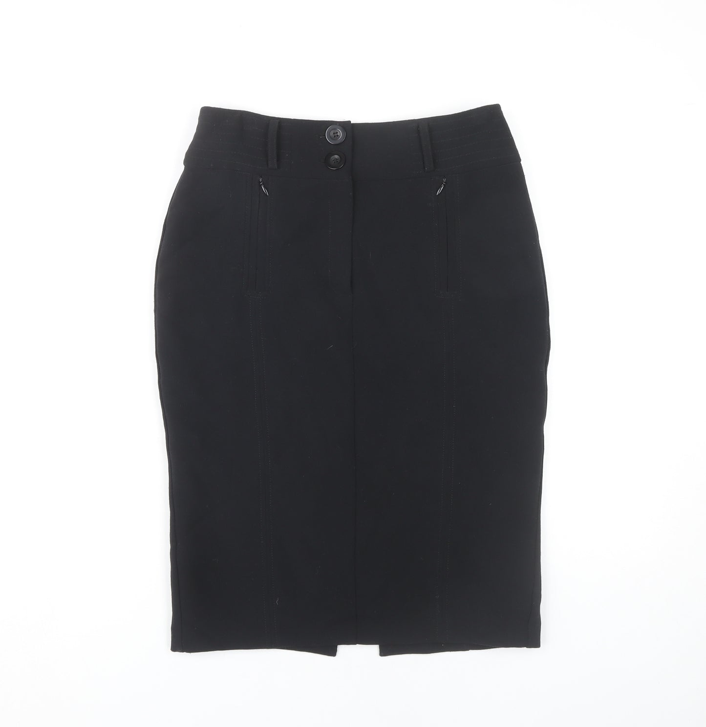 Marks and Spencer Women's Black Pencil Skirt, Size 8