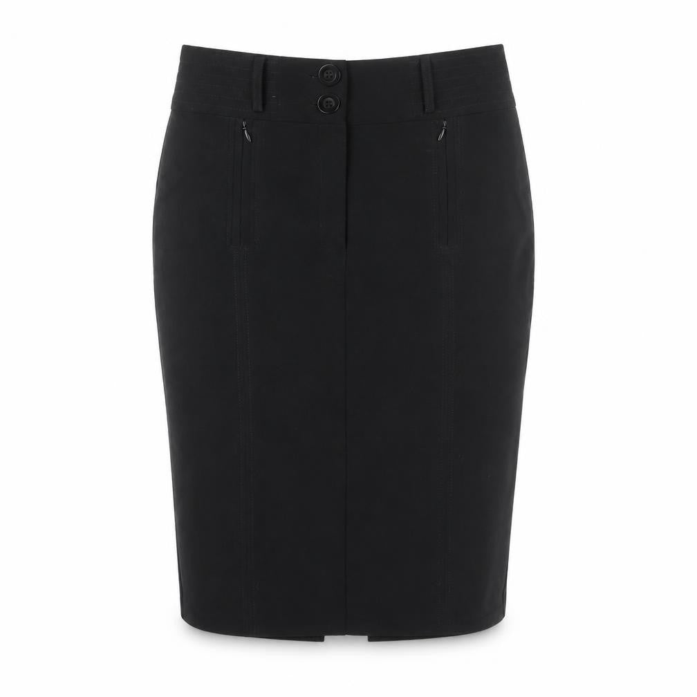 Front view of Marks & Spencer Women's Black Pencil Skirt, size 8